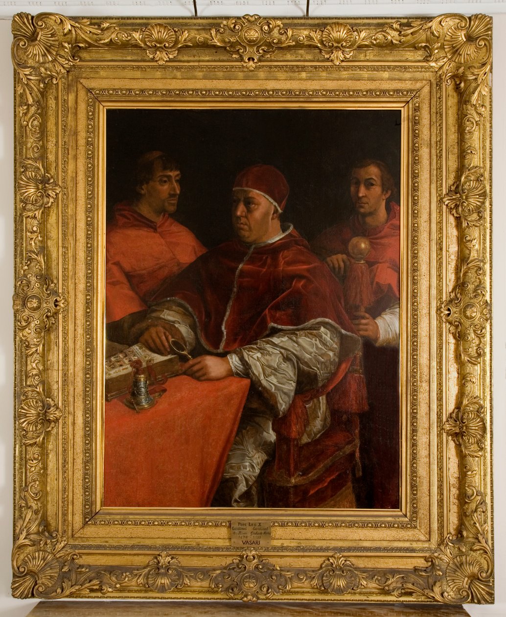 Pave Leo X med to kardinaler efter Raphael af Giorgio Vasari