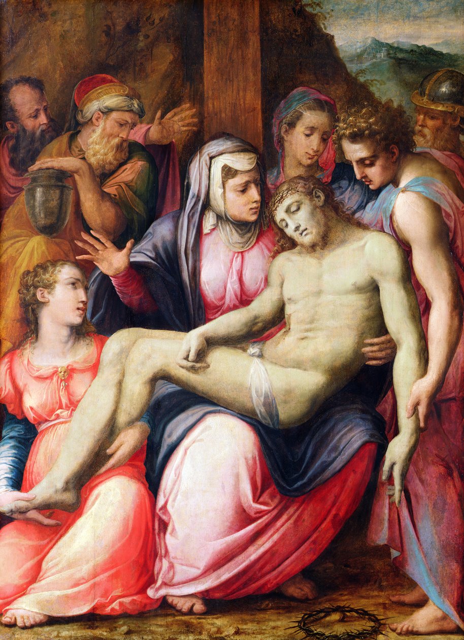 Afskedigelsen, ca.1540 (tempera på panel) af Giorgio Vasari