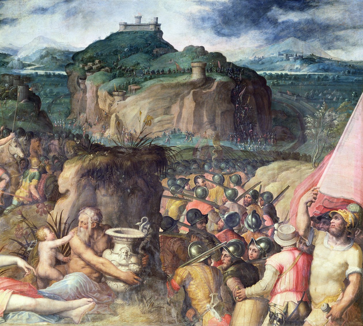Belejringen af San Leo (detaljer) (se 139095) af Giorgio Vasari