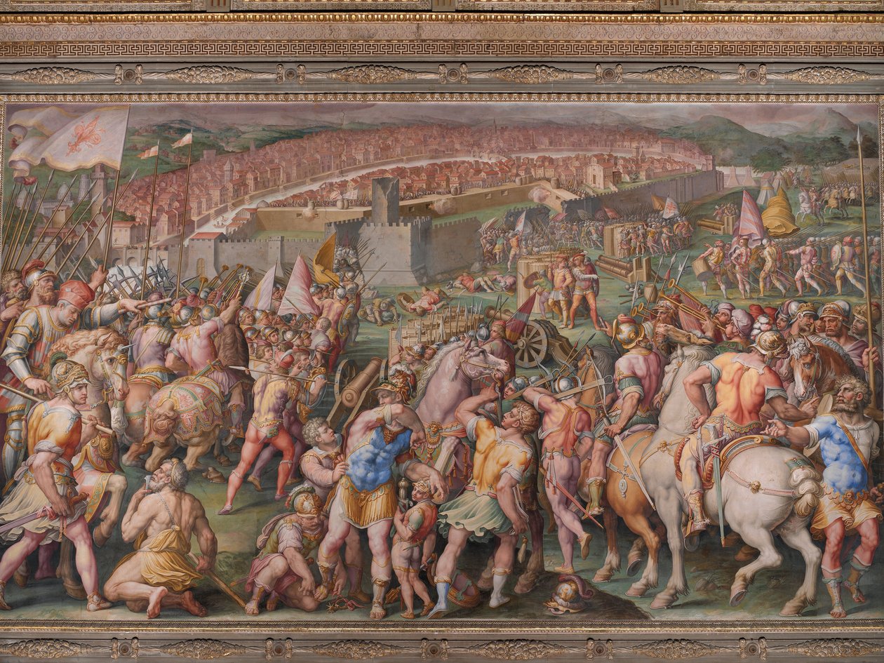 Stormningen af fæstningen Stampace i Pisa af Giorgio Vasari