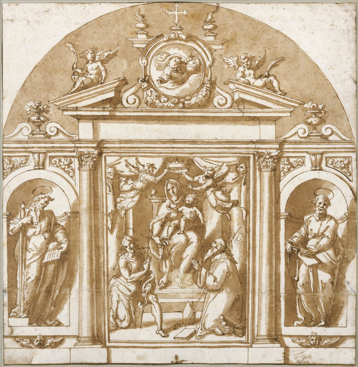 Jomfru og helgener af Giorgio Vasari