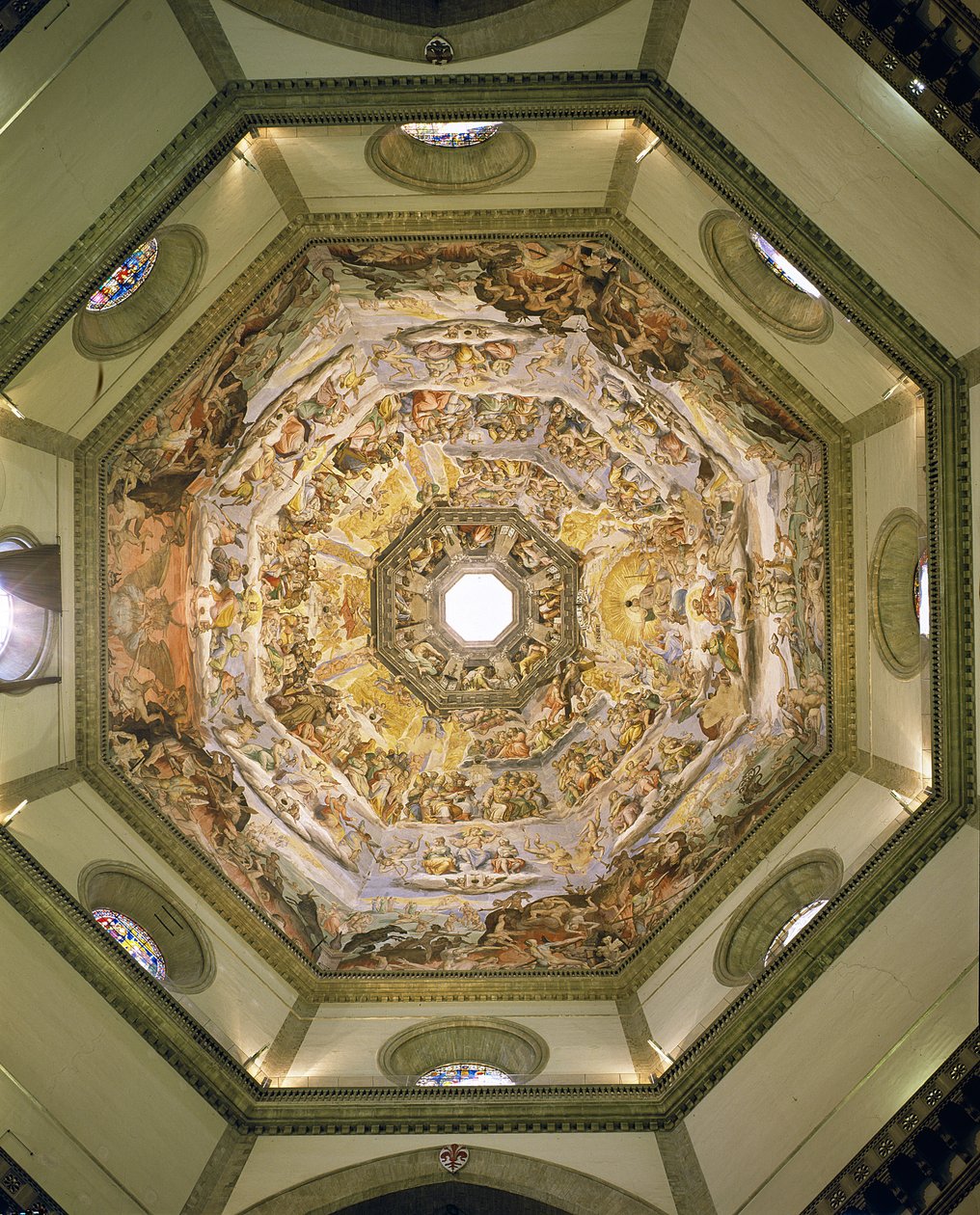 Den sidste dom, fra domkirkens kuppel, 1572-79 af Giorgio Vasari