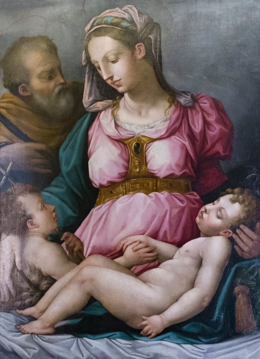 Den hellige familie og den hellige Johannes Døberen af Giorgio (and workshop) Vasari