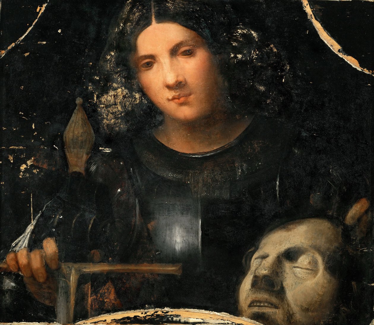 Renæssance: David med Goliats hoved par Giorgione af Giorgio (workshop of) Giorgione
