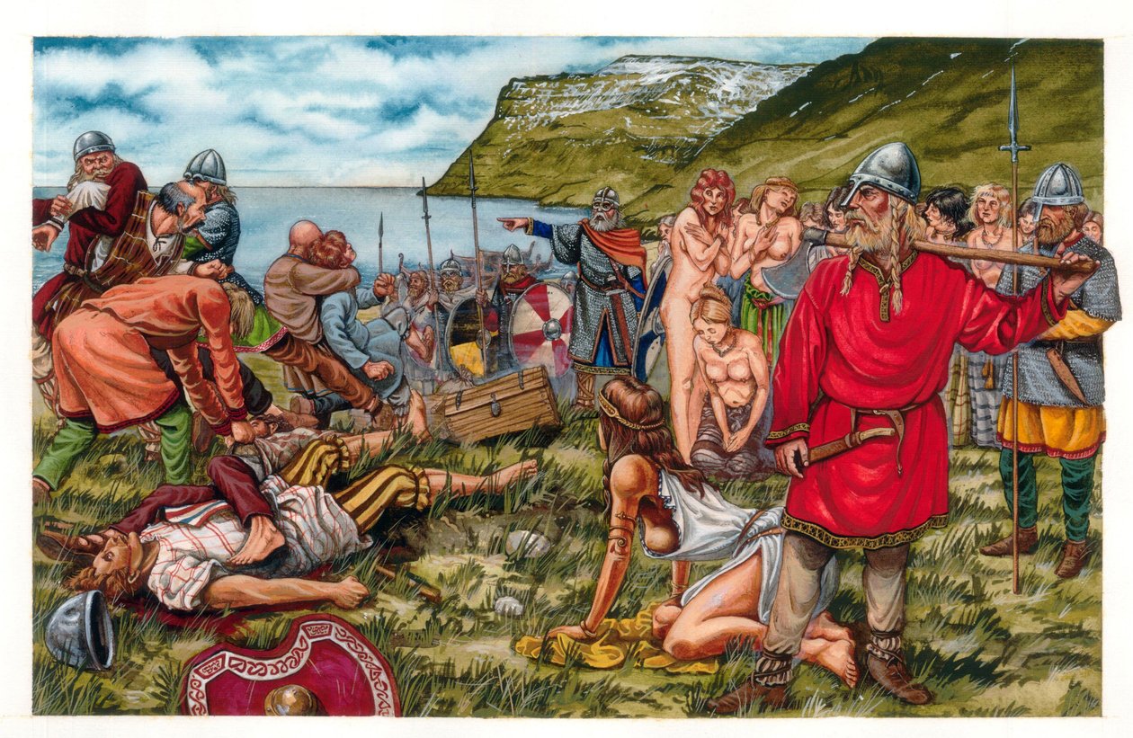 Vikingerne erobrede Island: Nordmanden Erik le Rouge slog sig ned på Island omkring 970. af Giorgio Albertini