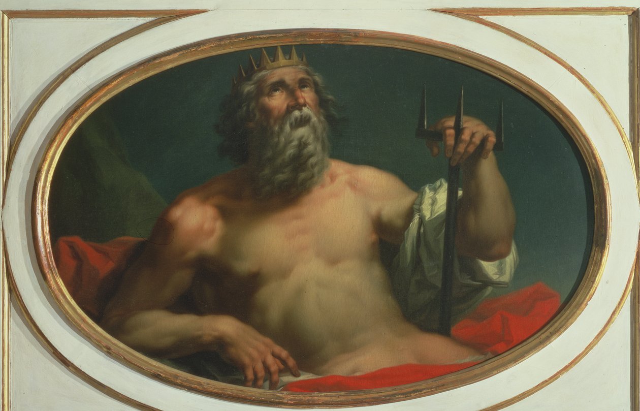 Personificering af vand som guden Poseidon af Giorgio Anselmi