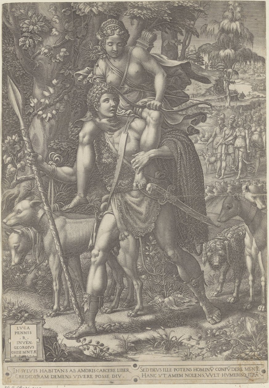 Allegories op de Jacht Allegori om jagt af Giorgio Ghisi
