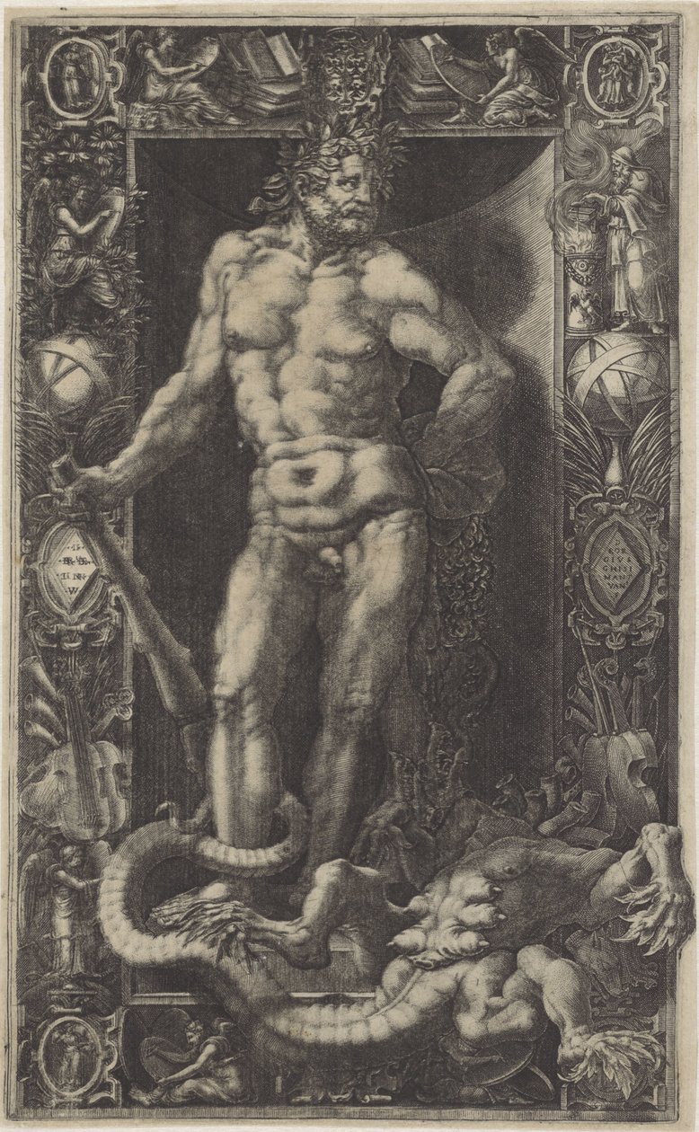 Hercules som sejrherren af ​​Hydraen af ​​Lerna af Giorgio Ghisi