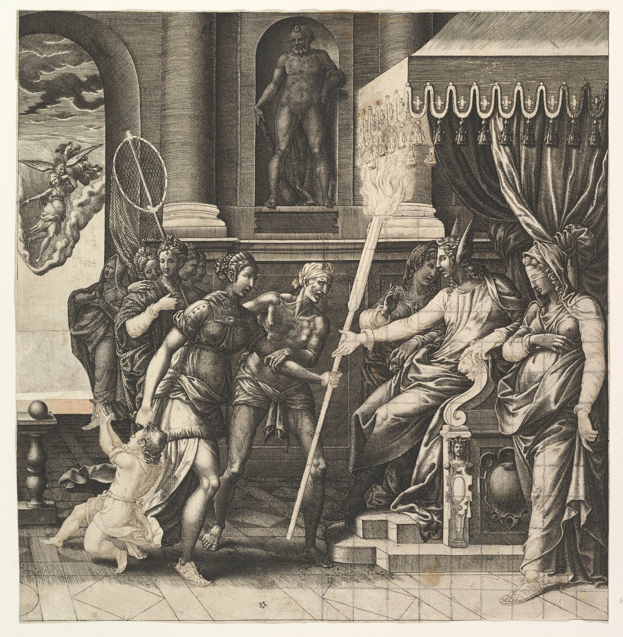 Calumny of Apelles, 1560. af Giorgio Ghisi