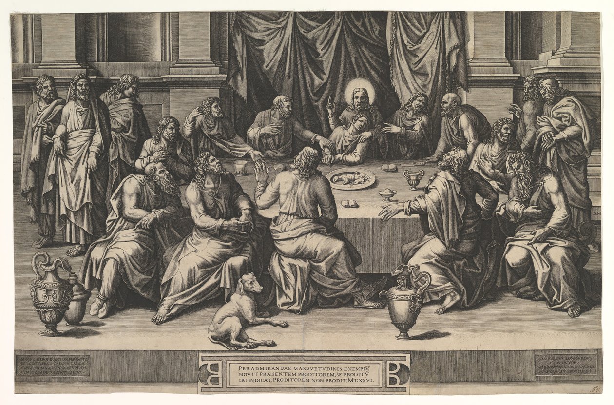 Den sidste nadver, 1551. af Giorgio Ghisi