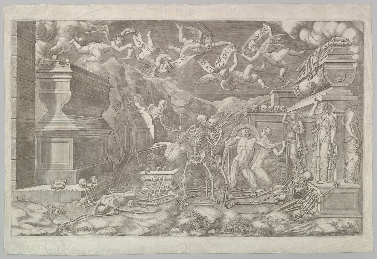 Ezekiels syn, 1554. af Giorgio Ghisi