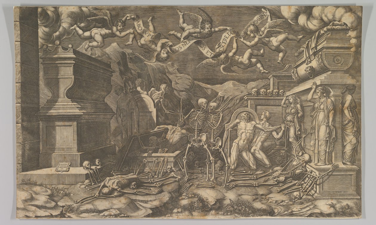 The Vision of Ezekiel, 1554 genudgivet 1595. af Giorgio Ghisi