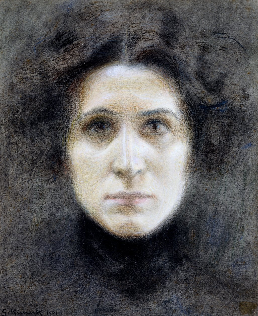 Portræt af Irma Gramatica, af Giorgio Kienerk (1869-1948), ca 1901, pastel på papir, 29x46 cm af Giorgio Kienerk