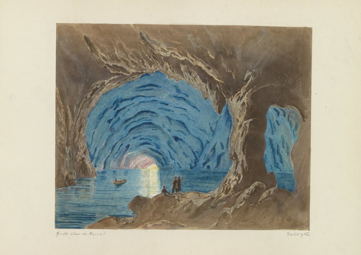 Blå hule på Capri Cave Blue de Capri! (titel på objekt) af Giorgio Sommer (attributed to)