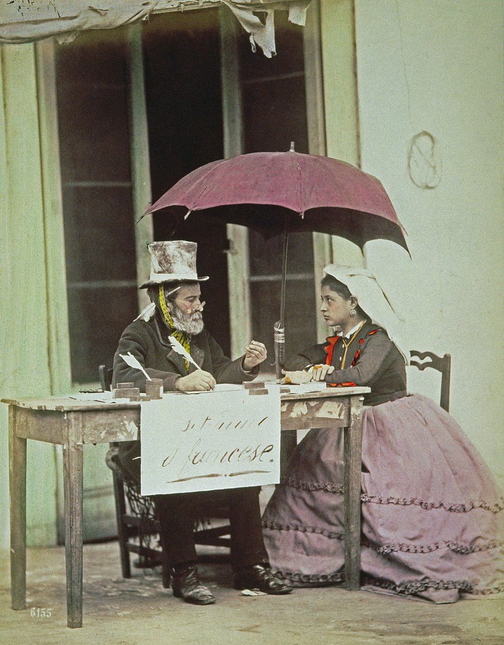 En offentlig forfatter i Napoli, ca. 1860-80 (albumin-tryk) af Giorgio Sommer