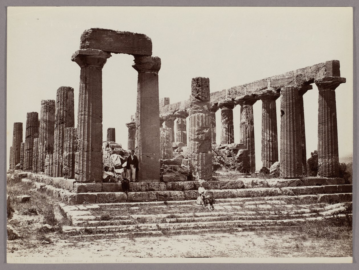 Agrigento: Junos Lacinia-tempel, Girgenti, nr. 1347 af Giorgio Sommer