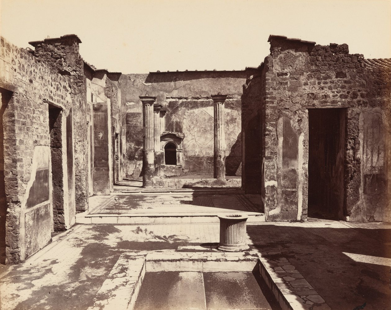 Casa del Poeta Tragico, Pompei (Den tragiske digters hus, Pompeji),ca. 1870 (foto) af Giorgio Sommer
