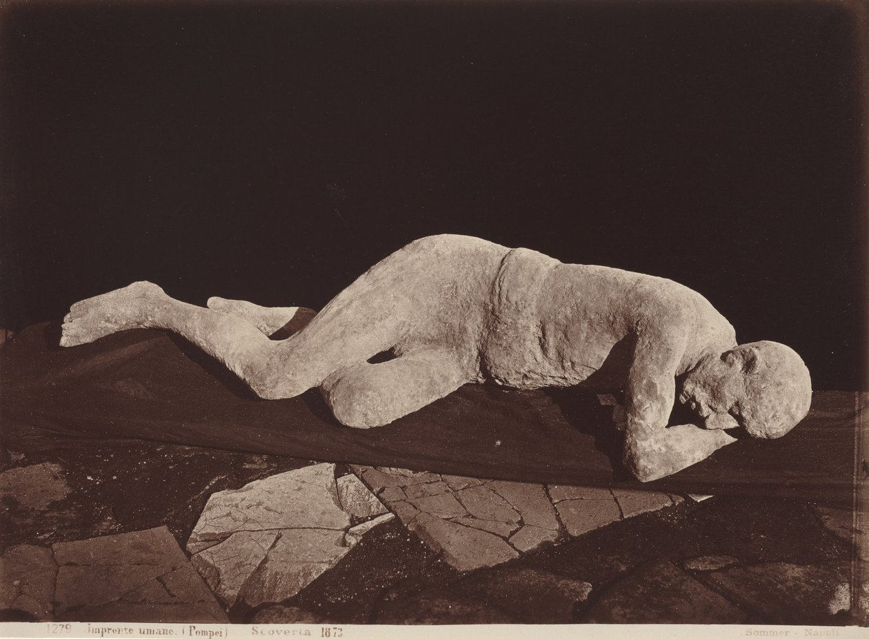 Menneskeafstøbning, Pompeji,1873 (foto) af Giorgio Sommer