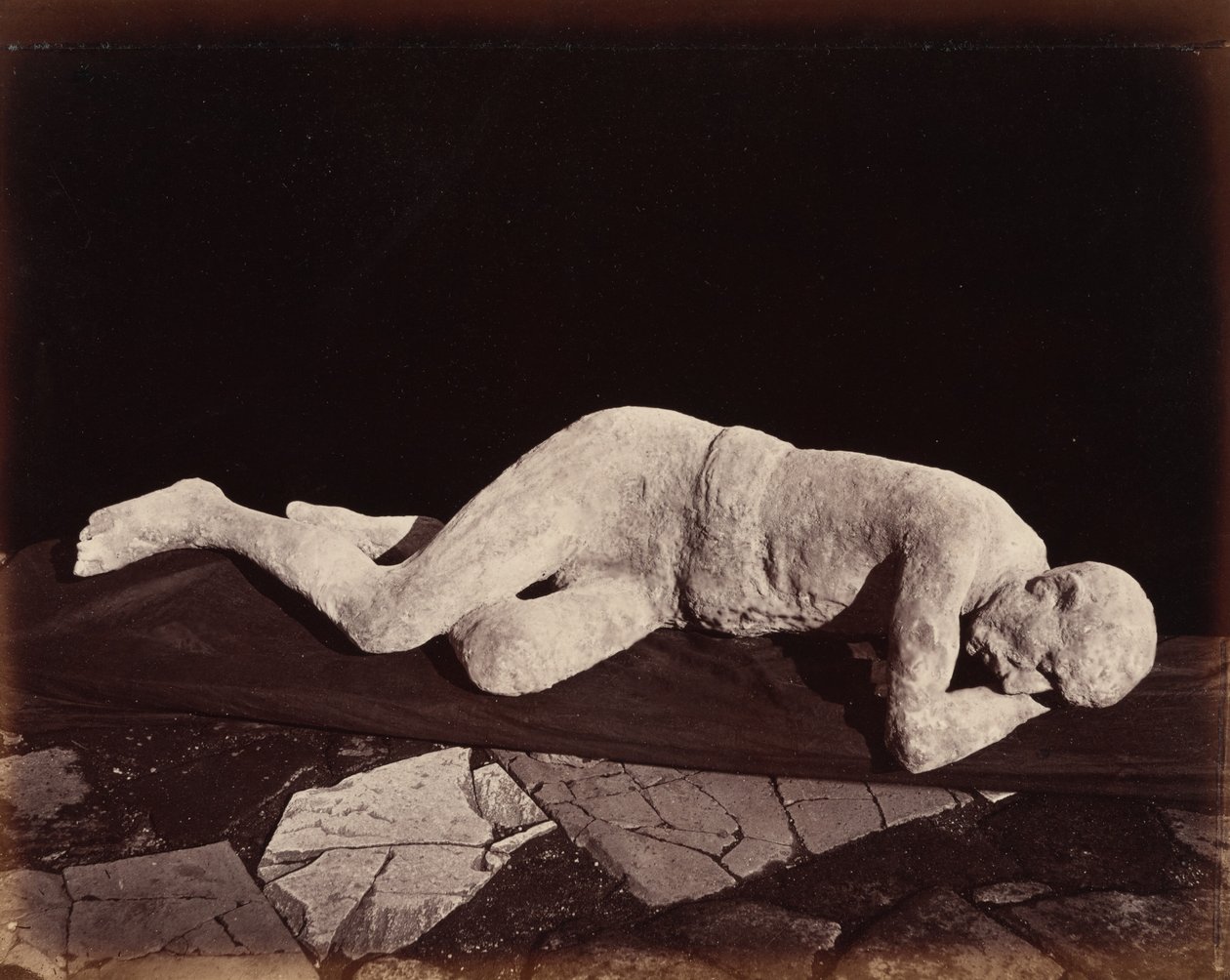 Menneskeafstøbning, Pompeji,1873 (foto) af Giorgio Sommer