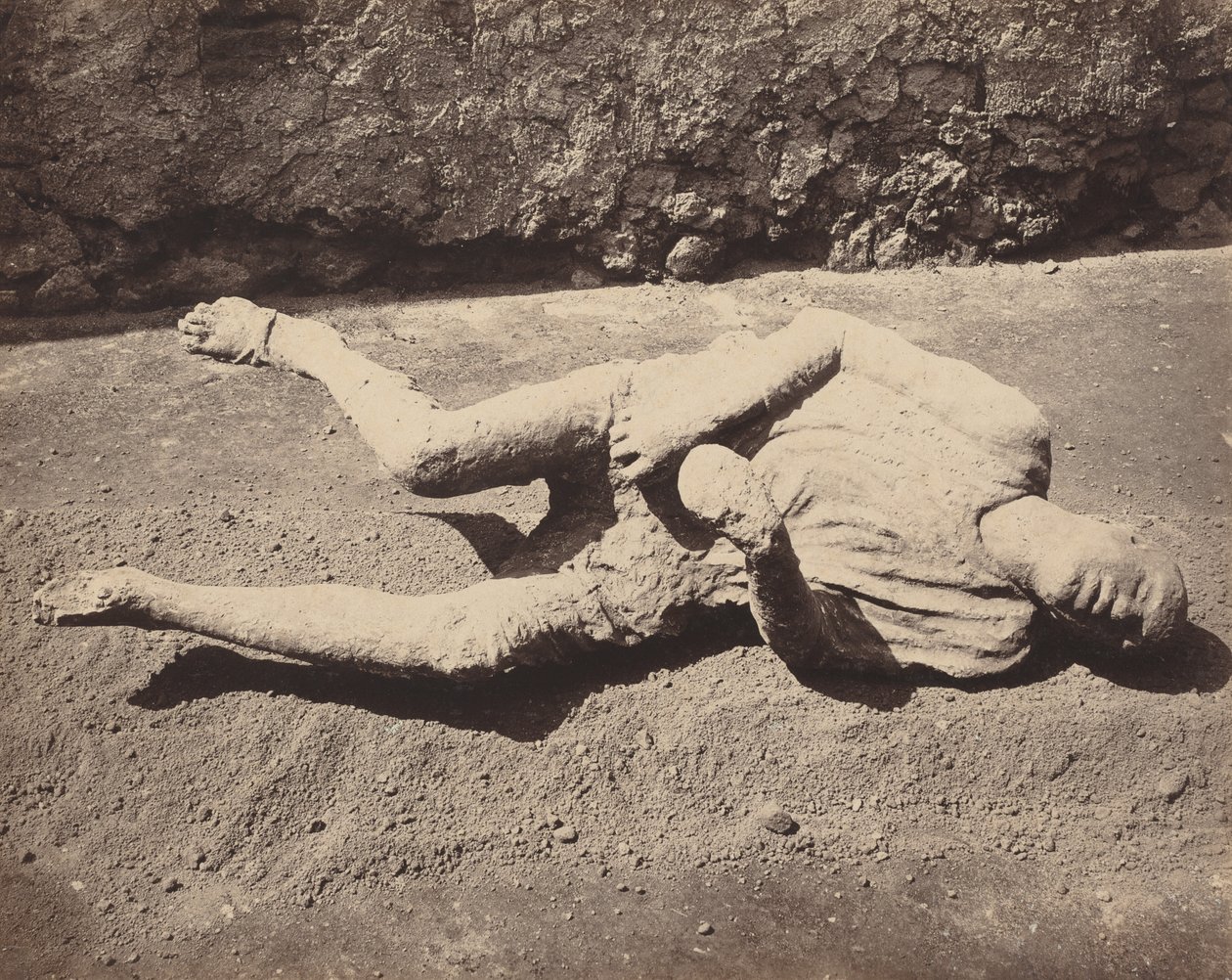 Menneskeafstøbning, Pompeji,1873 (foto) af Giorgio Sommer