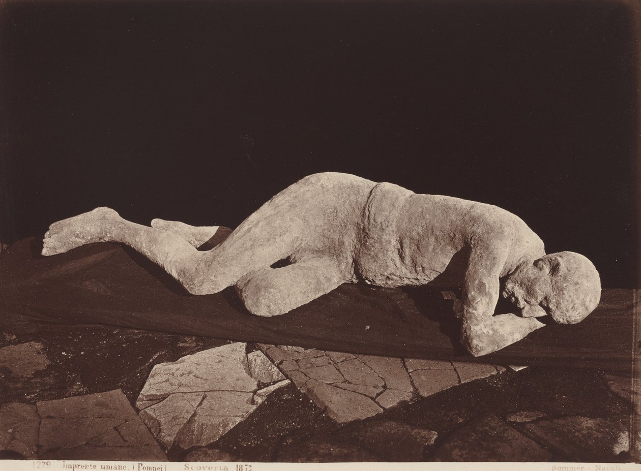 Menneskelige fodspor, Pompeji (Human Cast, Pompeji) af Giorgio Sommer