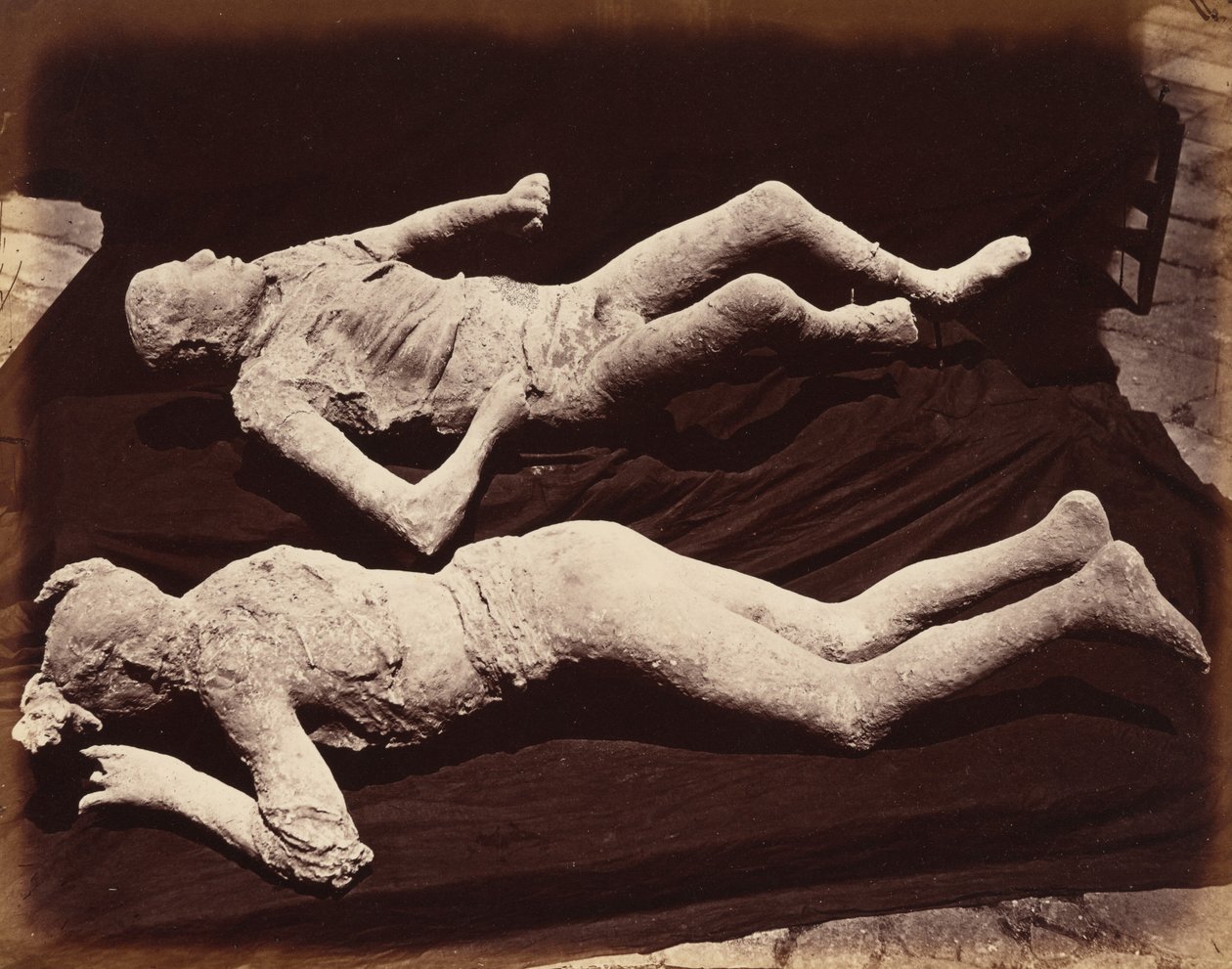 Menneskeafstøbninger, Pompeji, ca. 1870 (foto) af Giorgio Sommer