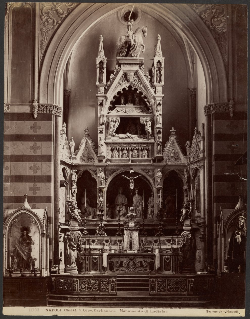 Napoli S. Giov. Carbonara Monument over Ladislaus af Giorgio Sommer