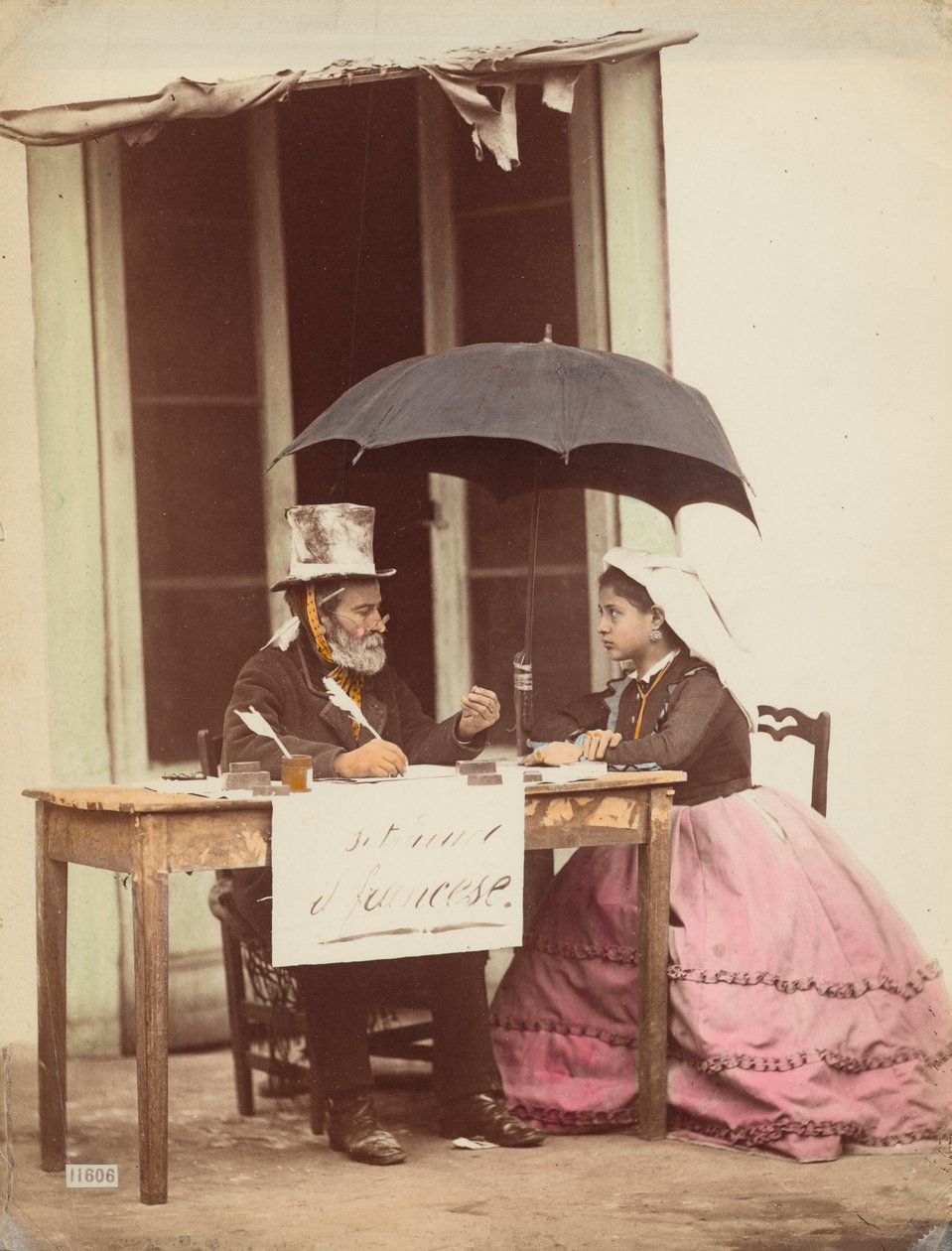 Offentlig forfatter, Napoli,1865-1870 (foto) af Giorgio Sommer