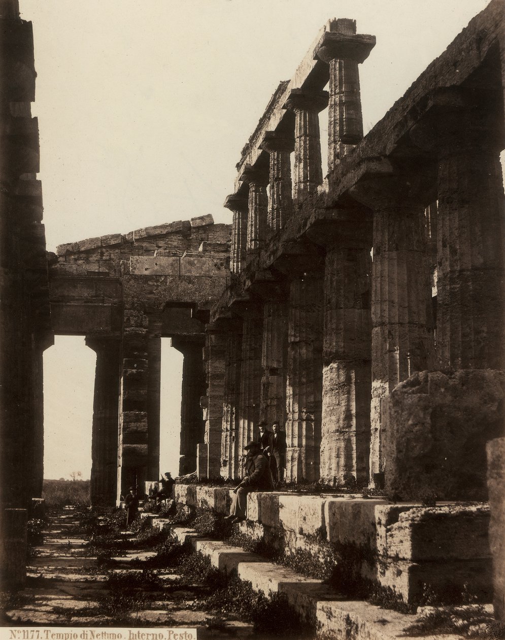 Ruinerne af Neptuntemplet i Paestum af Giorgio Sommer