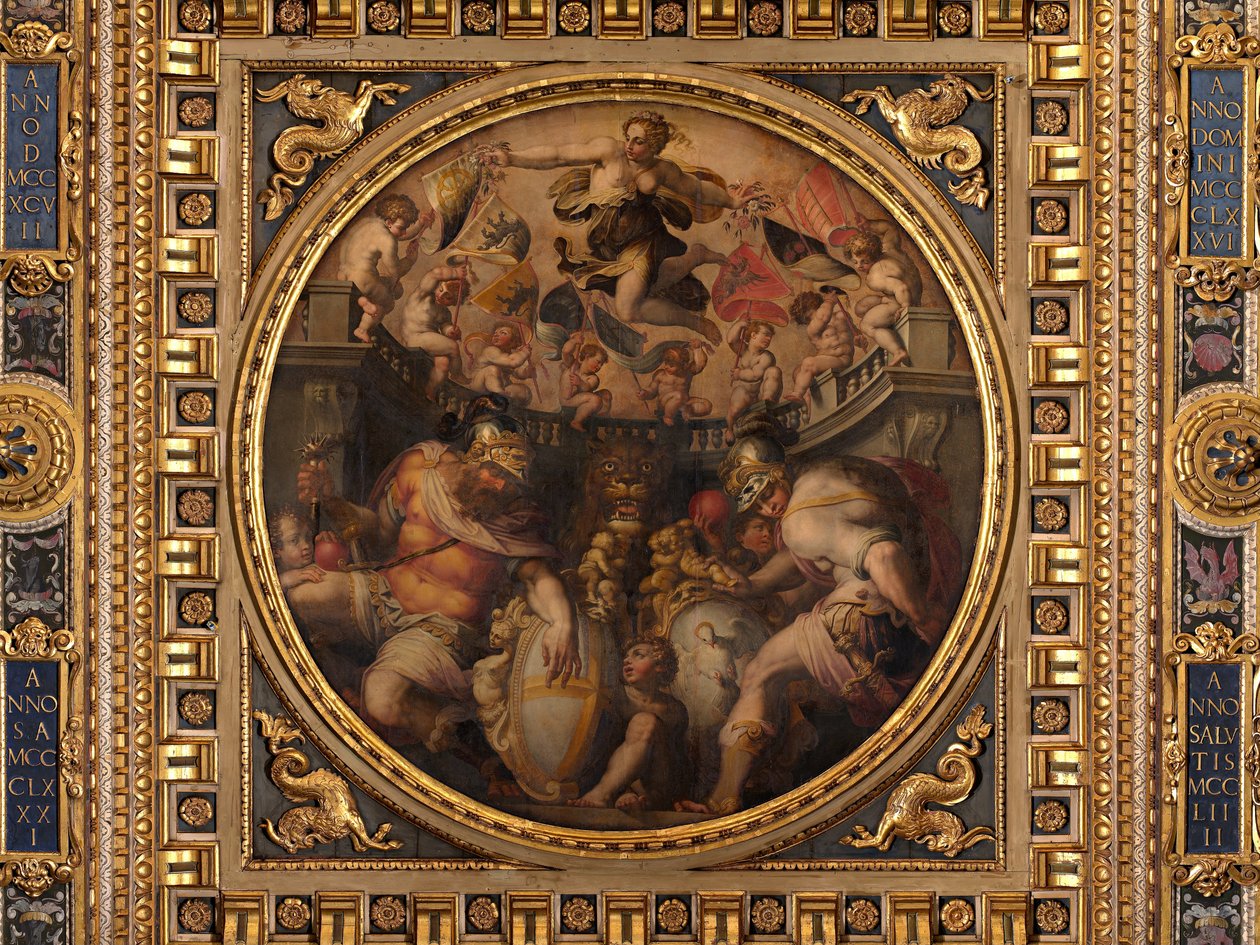 Allegorier om kvartererne Santo Spirito og Santa Croce af Giorgio Vasari