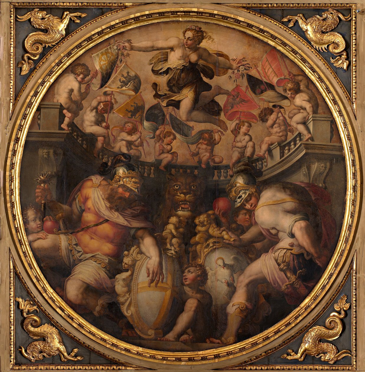 Allegorier over kvartererne Santo Spirito og Santa Croce, 1563-1565 af Giorgio Vasari