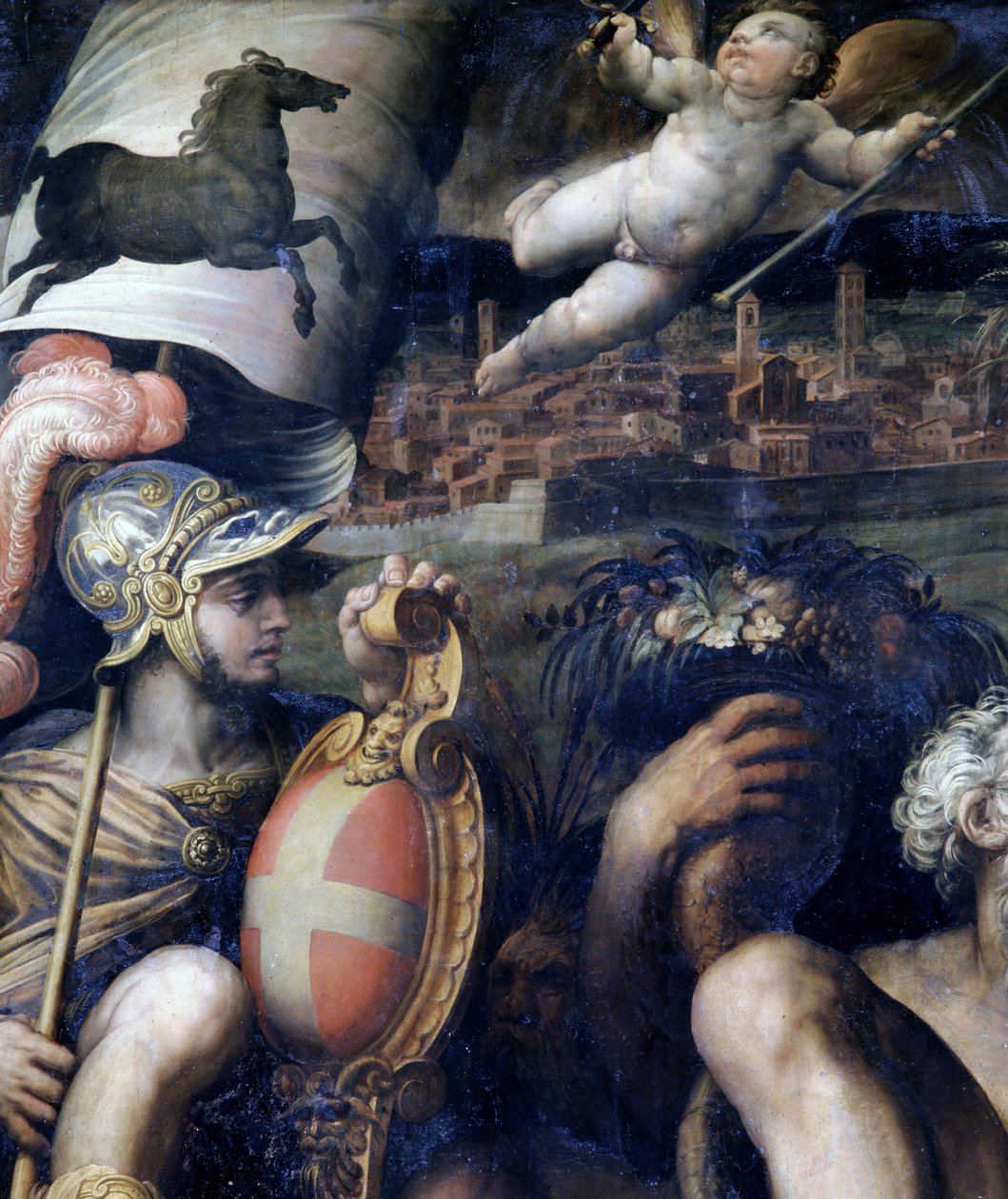 Allegori af byen Arezzo, Italien af Giorgio Vasari