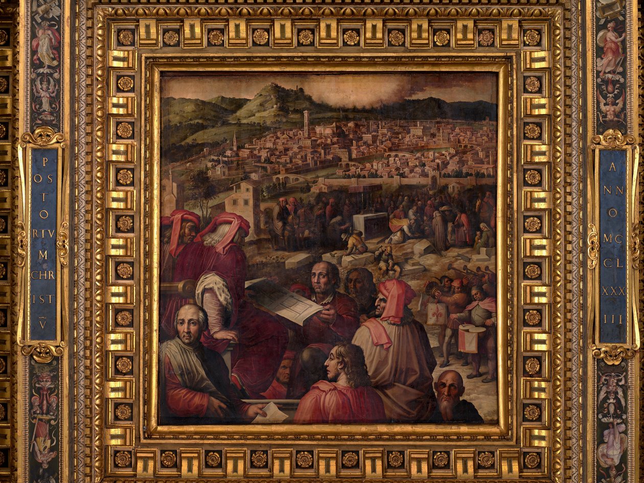 Arnolfo viser planen om at forstørre Firenze af Giorgio Vasari