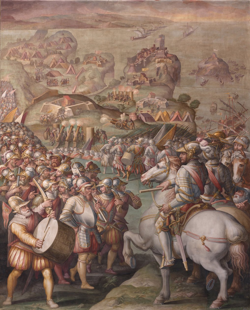 Erobringen af Porto Ercole, 1568-1570 af Giorgio Vasari
