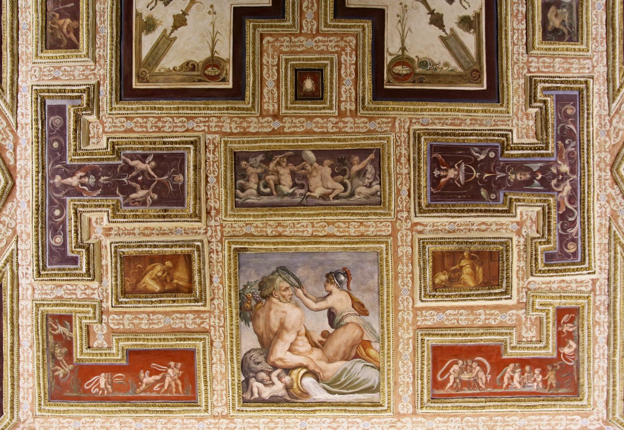 Ceres ammende Triptolemus, detalje af Altoviti loftet, 1553 fresco af Giorgio Vasari
