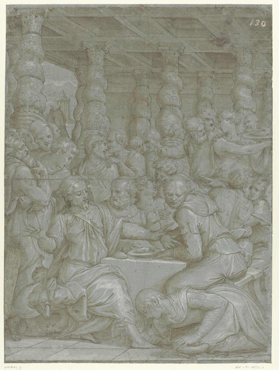 Kristus i farisæeren Simons hus af Giorgio Vasari