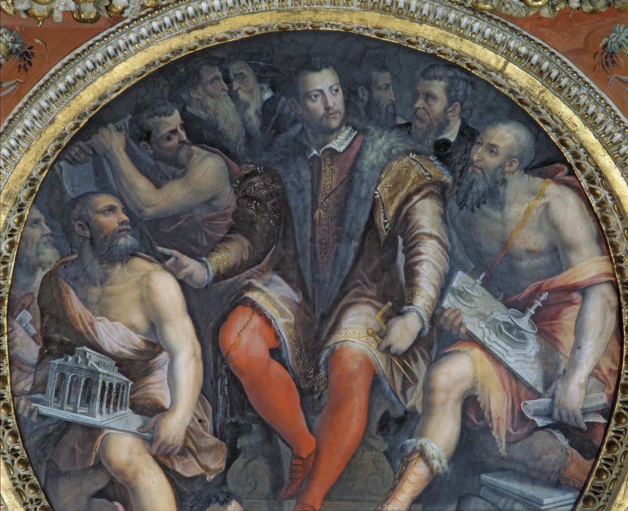Cosimo I og hans kunstnere, fra Sala di Cosimo I (se også 274610) af Giorgio Vasari