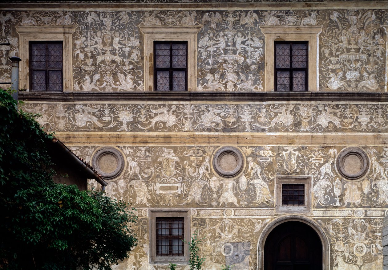 Facaden af ​​det kommunale kunstgalleri (Palazzo Vitelli alla Cannoniera) af Giorgio Vasari