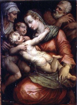 Hellig Familie med Sankt Anne og Sankt Johannes Døberen af Giorgio Vasari