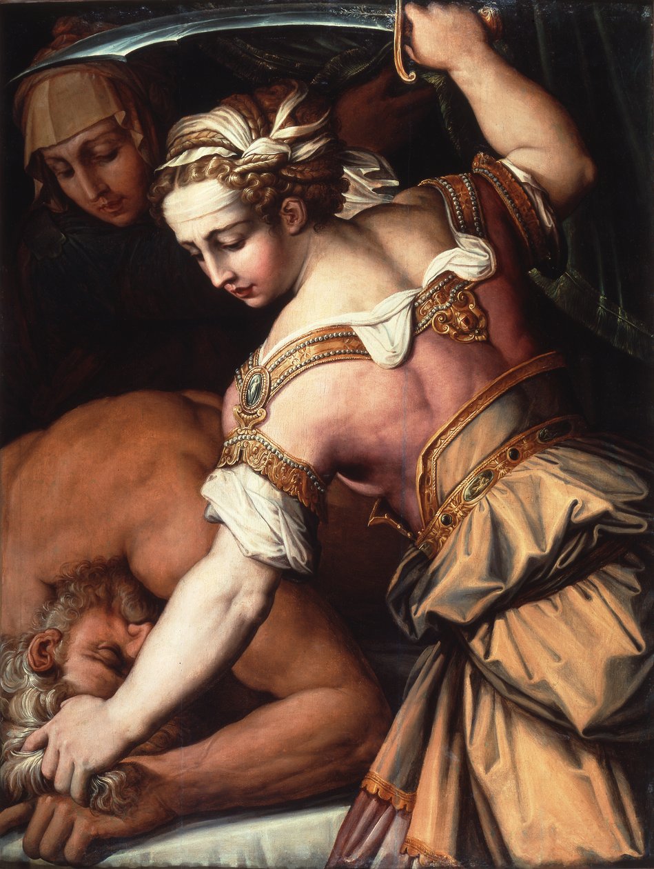 Judith og Holofernes, ca. 1554 (olie på panel) af Giorgio Vasari