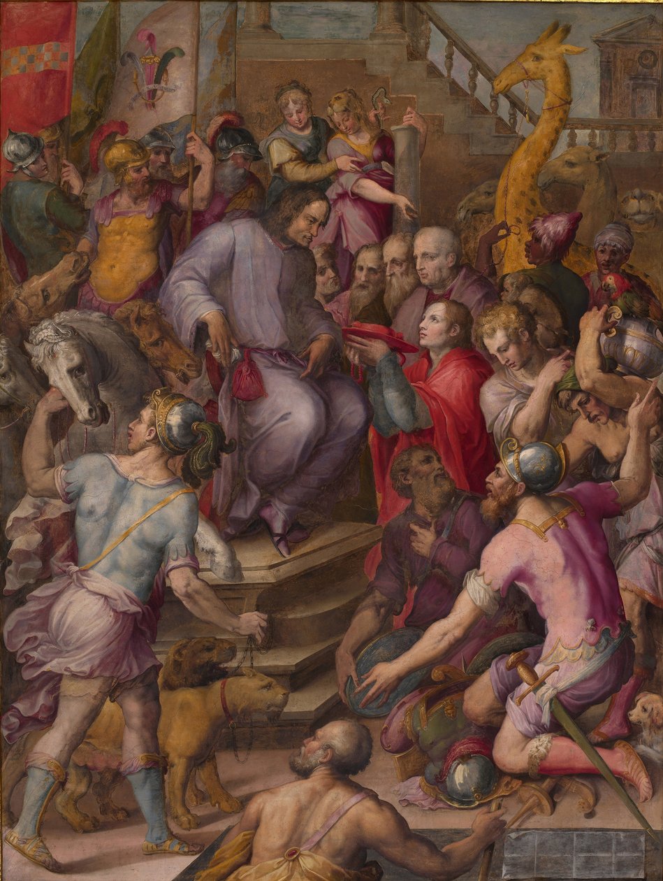 Lorenzo den Storslåede modtager ambassadørernes hyldest, 1556-1558 af Giorgio Vasari