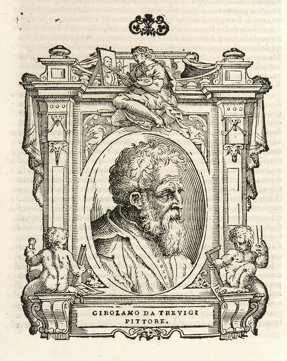 Milano, Biblioteca Braidense, Vite de piv excellent, Giorgio Vasari 1568, Girolamo da Trevigi af Giorgio Vasari