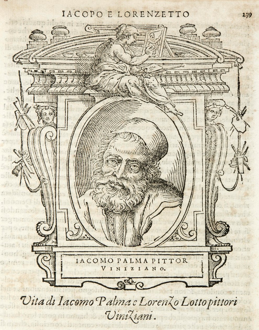 Milano, Biblioteca Braidense, Vite de piv excellent, Giorgio Vasari 1568, Jacopo Palma af Giorgio Vasari