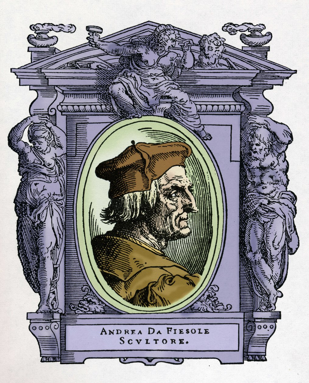 Portræt af ANDREA DA FIESOLE (Andrea Ferrucci af Giorgio Vasari