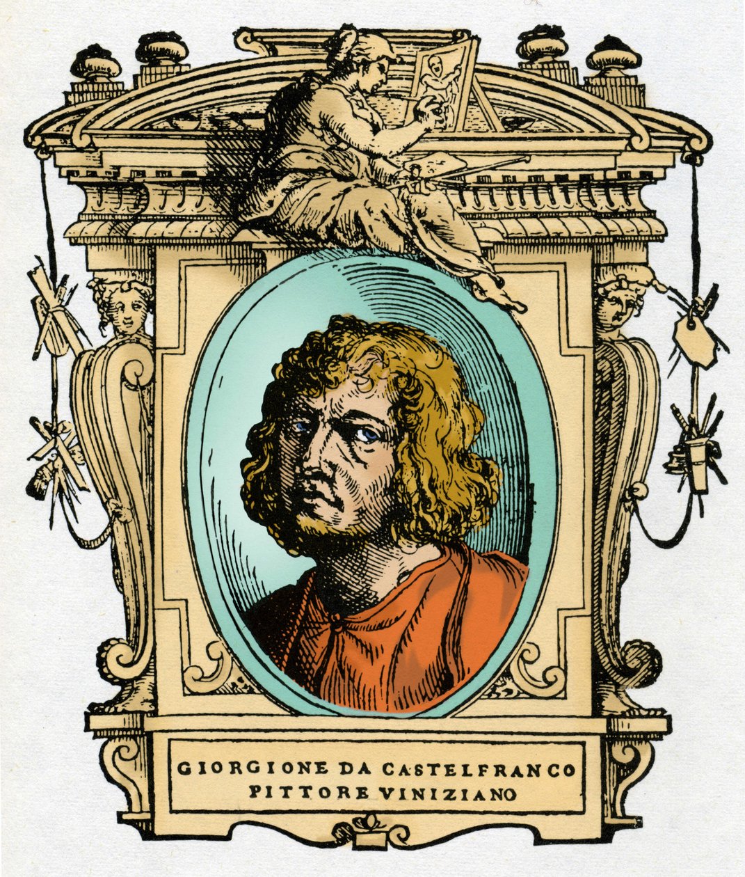 Portræt af Giorgione (Giorgio Zorzi af Giorgio Vasari