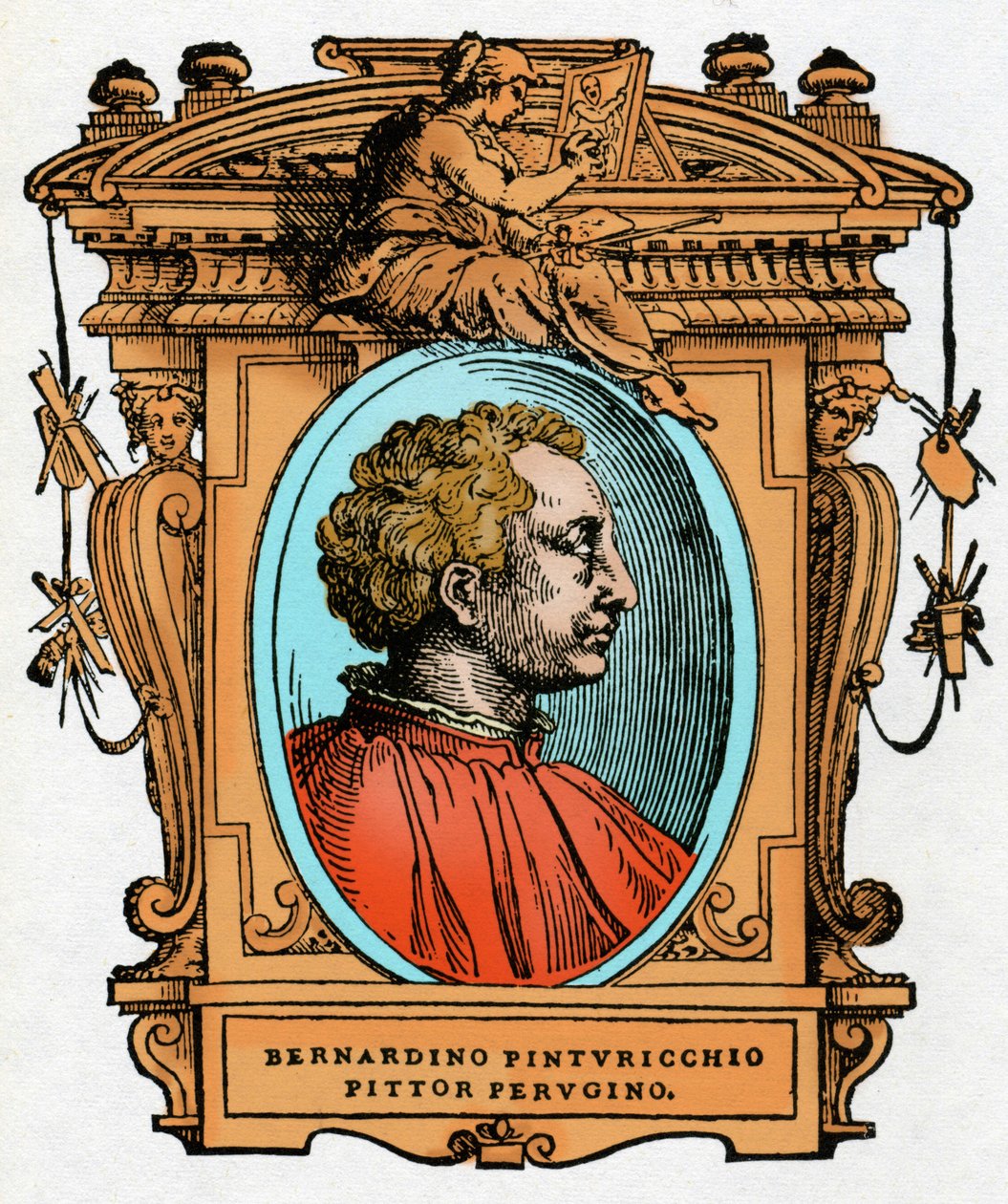 Portræt af Pinturicchio (Bernardino di Betto Bardi af Giorgio Vasari
