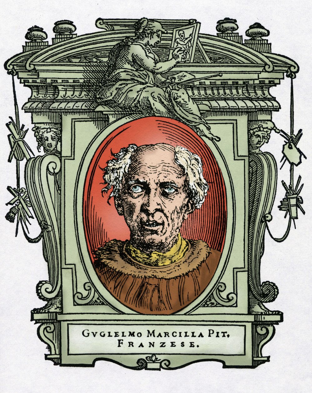 Portræt af William af Marcillat af Giorgio Vasari