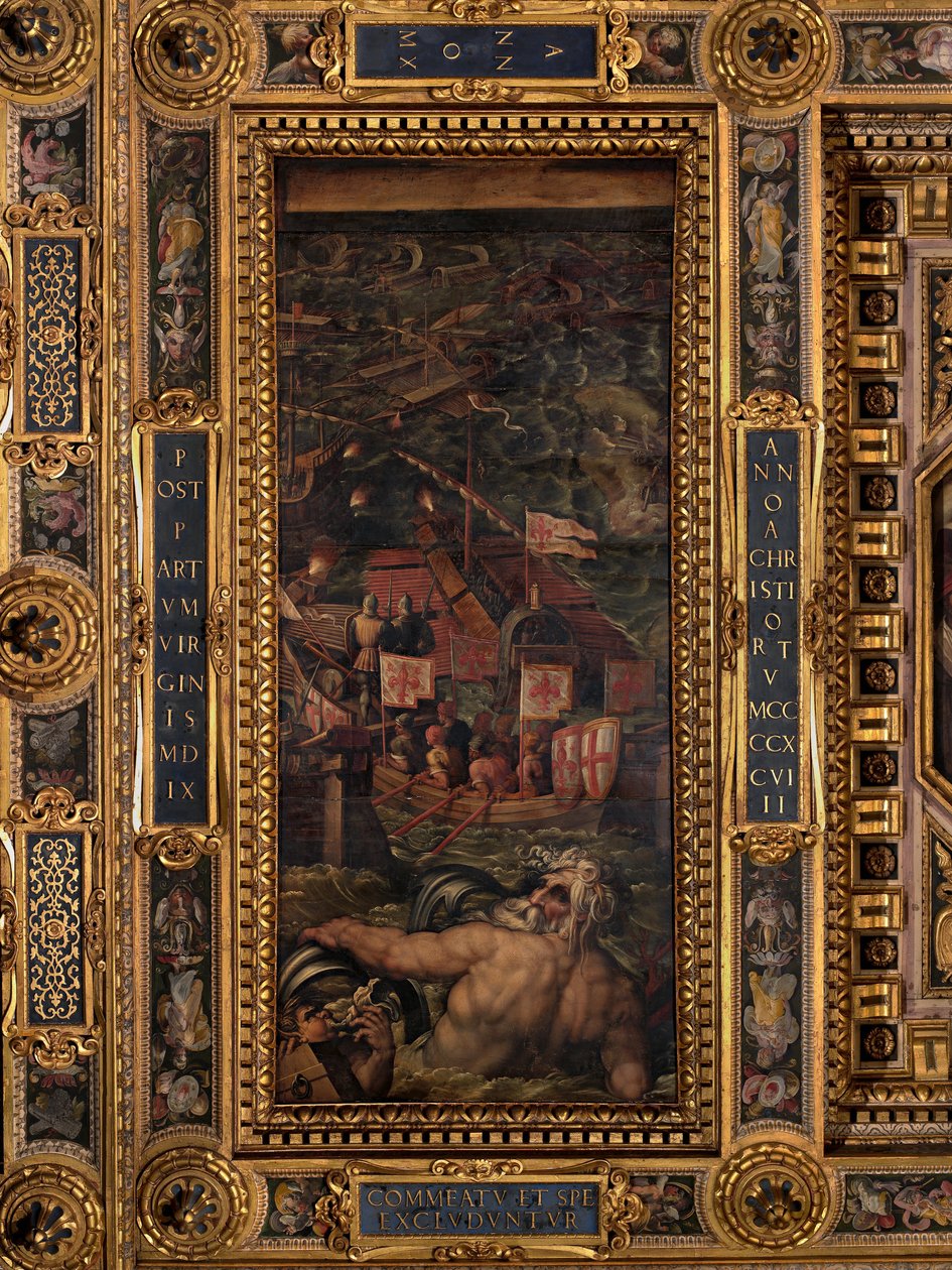 Søslag mellem florentinerne og pisanerne af Giorgio Vasari