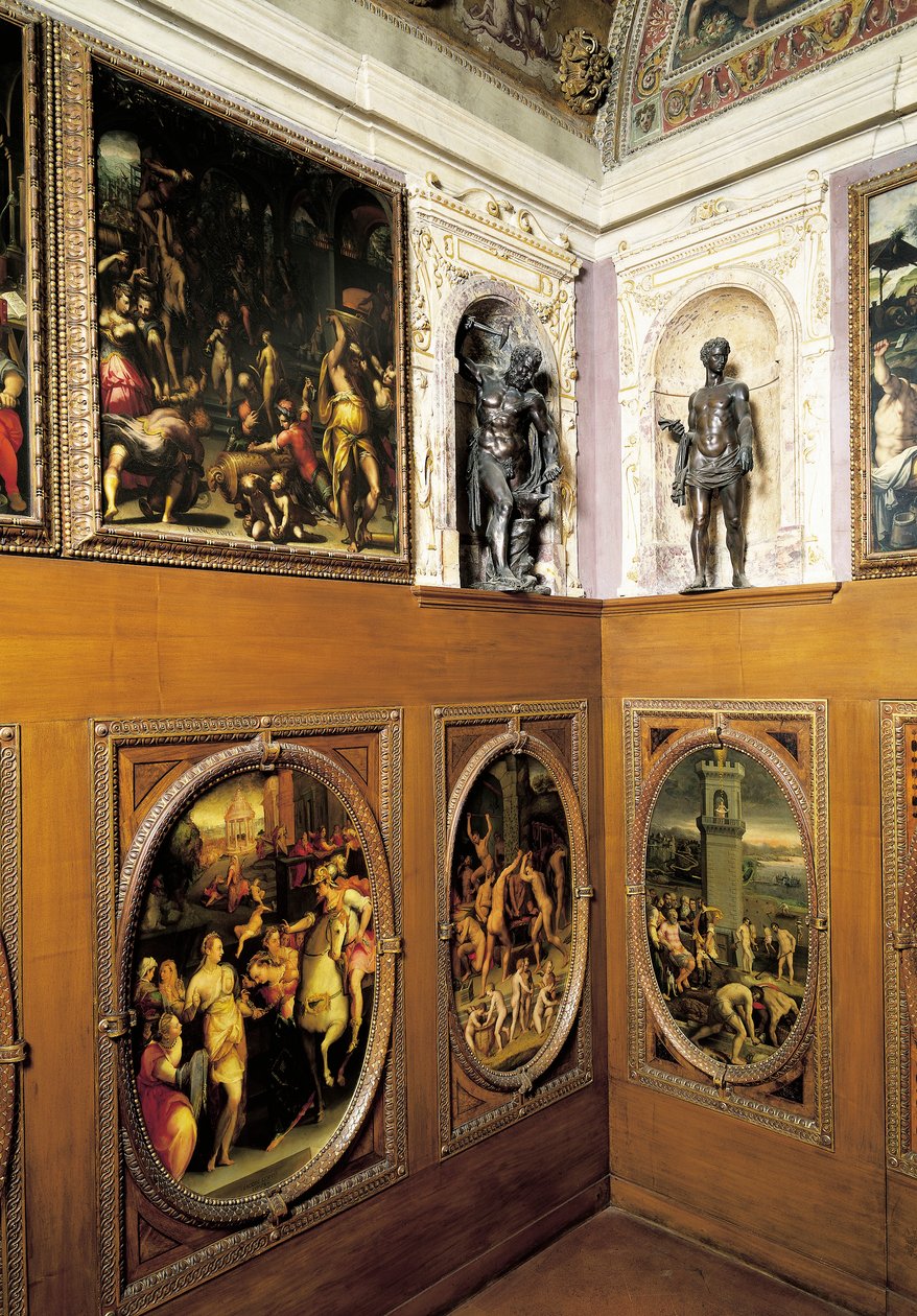 Studiolo (lille studie) af Francesco I, af Giorgio Vasari (1511-1574), Palazzo Vecchio, Firenze, Italien af Giorgio Vasari