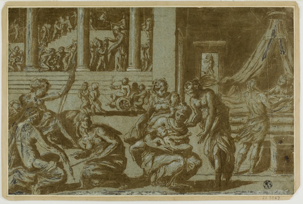 Studie til allegorien om fødsel af Giorgio Vasari